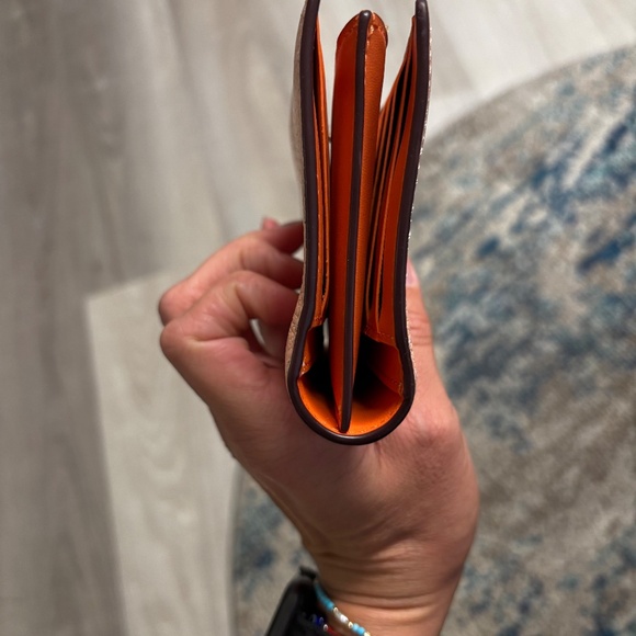 COACH Womens Faded Blush Pebbled Leather Snap Closure Wallet - Picture 13 of 14